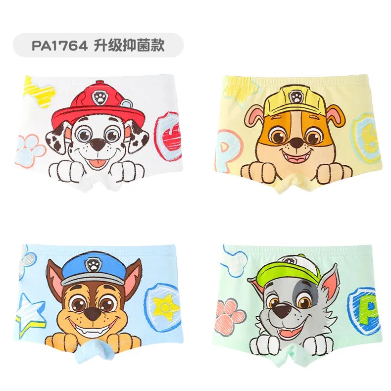 4PCS/SET Genuine Paw Patrol Boys Undepants Cotton Breathable Underwear 3-7-9-10-year-old kids Four Corner briefs Children Gift