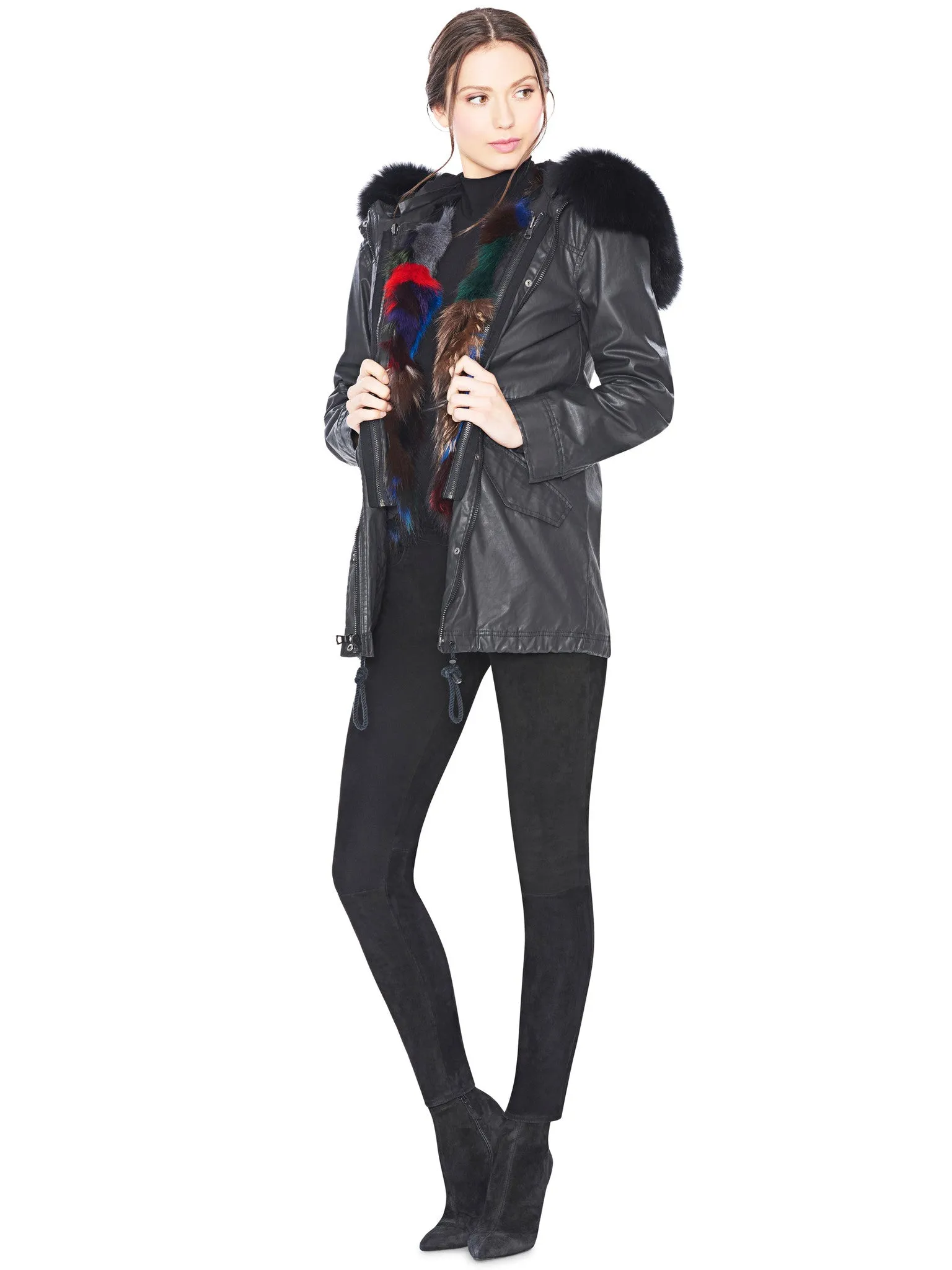 Alice   Olivia - Tandy Oversize Parka Black