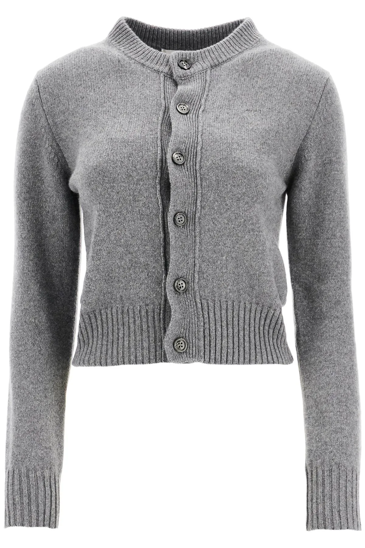 Ami Alexandre Matiussi Cashmere Crewneck Cardigan