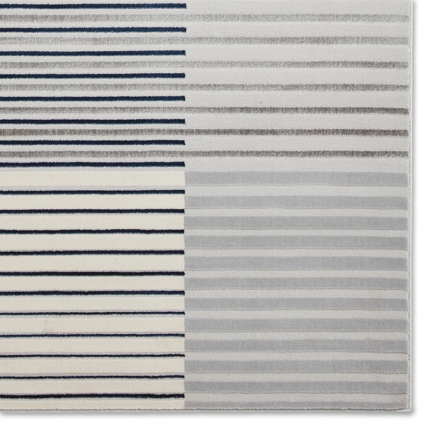 Apollo 2681 Grey/Navy Stripe Rug