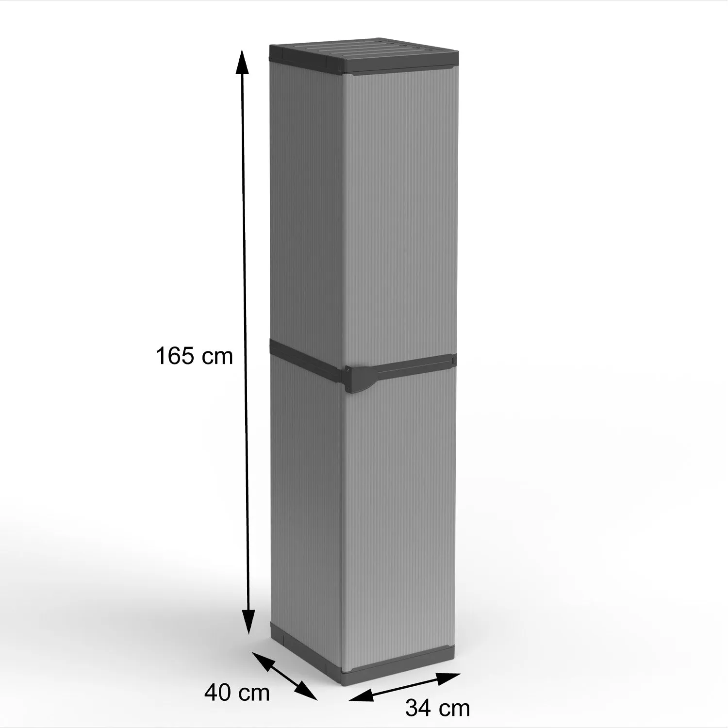 Armadio Alto a 1 Anta con 1 Ripiano 34x40x165cm