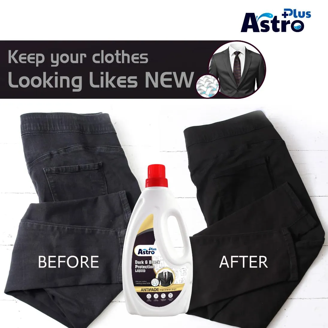 Astro Plus Dark & Black Protection Liquid Antifade Technology Classic Liquid Detergent Classic Liquid Detergent