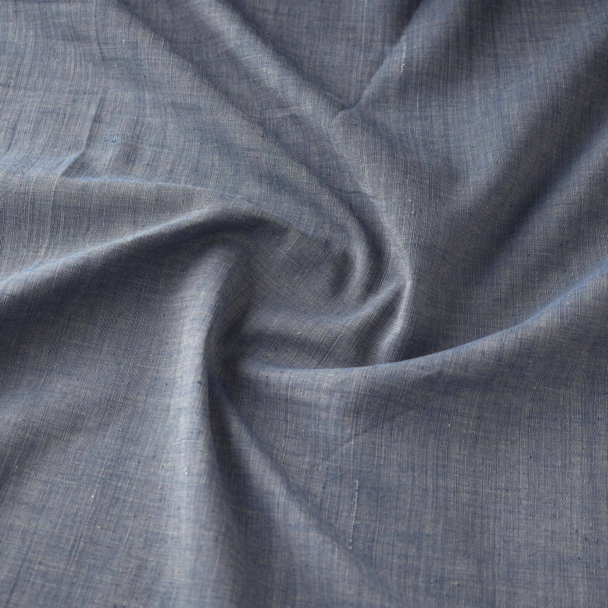 Blue - 40 x 10 Count Cotton Handspun Handloom Natural Dyed Plain Fabric 01