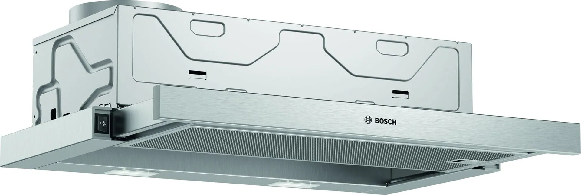 Bosch Serie 2 Dfm064w54 Cooker Hood Semi Built-In (Pull Out) Metallic, Silver 388 M³/H B