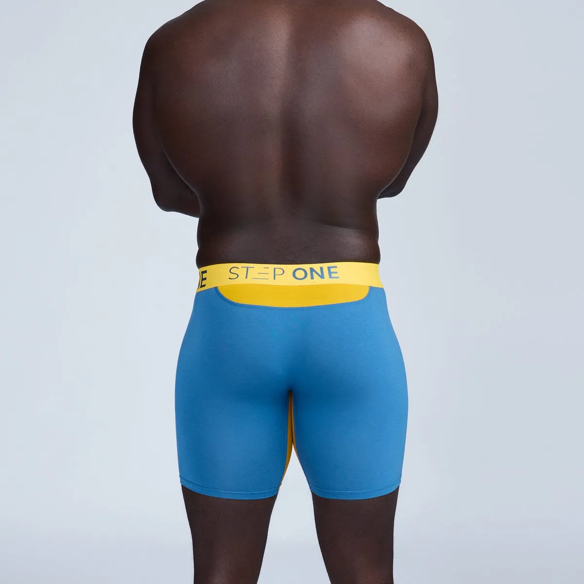 Boxer Brief Fly - Blue & Orange