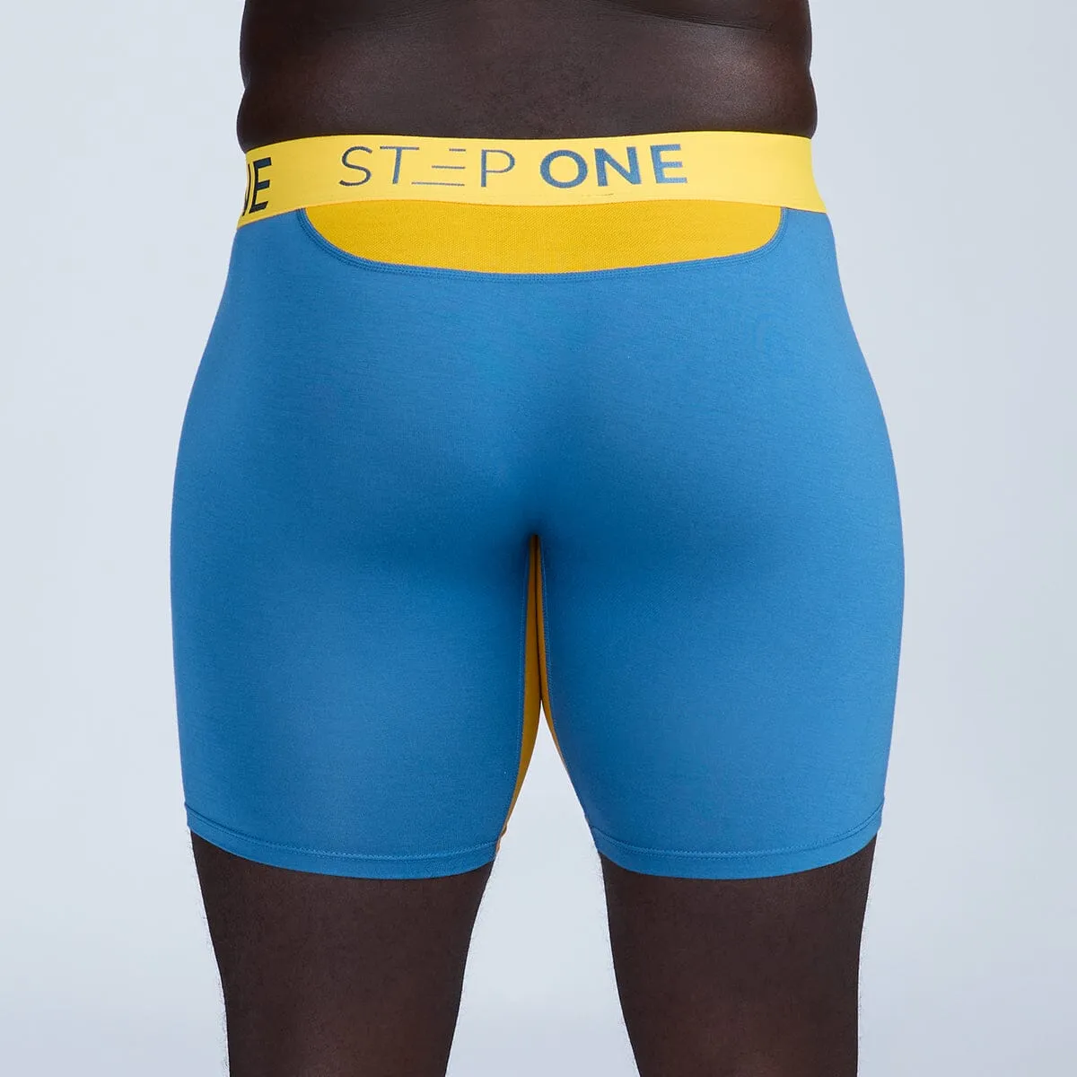 Boxer Brief Fly - Blue & Orange