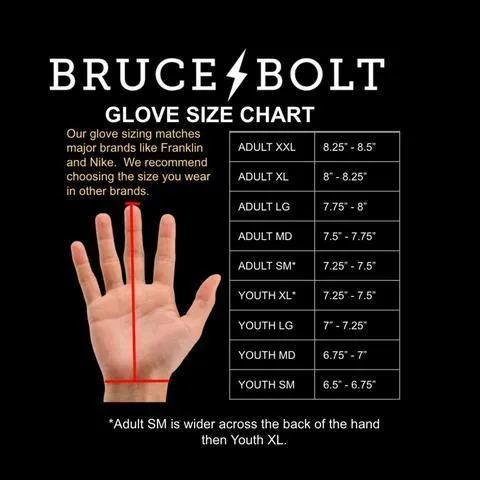 Bruce Bolt PREMIUM PRO Gold Series Batting Gloves: Long Cuff