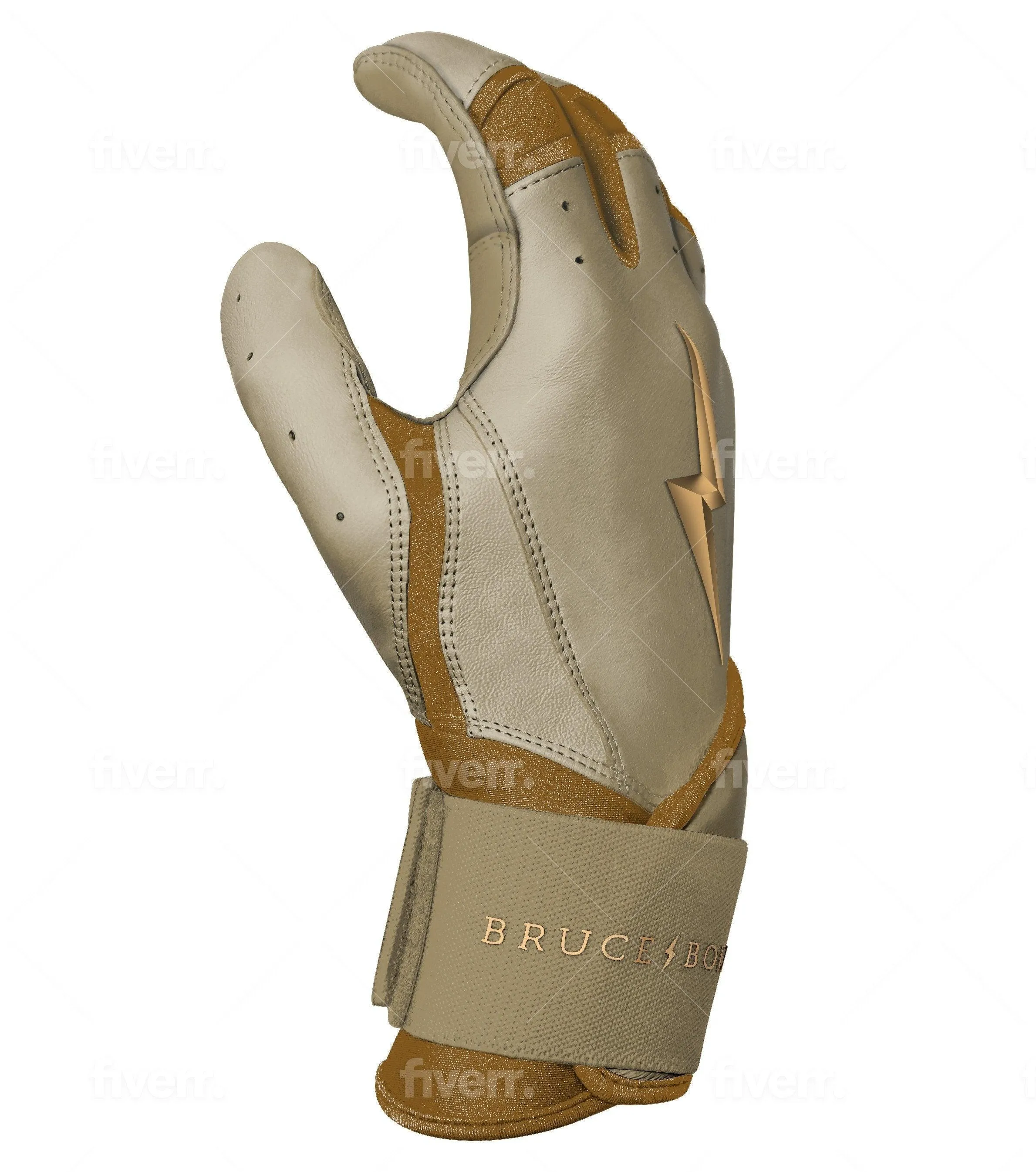 Bruce Bolt PREMIUM PRO Gold Series Batting Gloves: Long Cuff