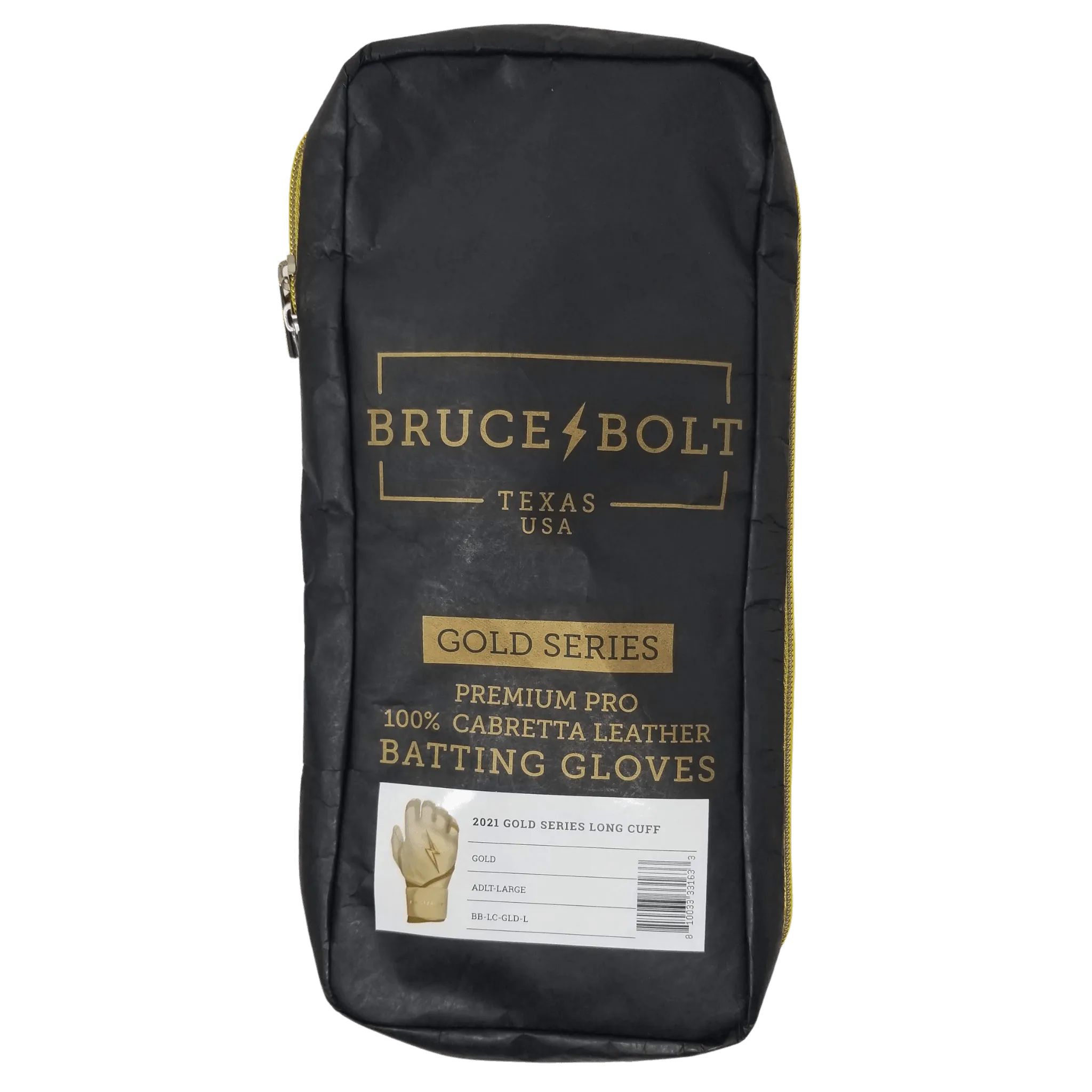 Bruce Bolt PREMIUM PRO Gold Series Batting Gloves: Long Cuff