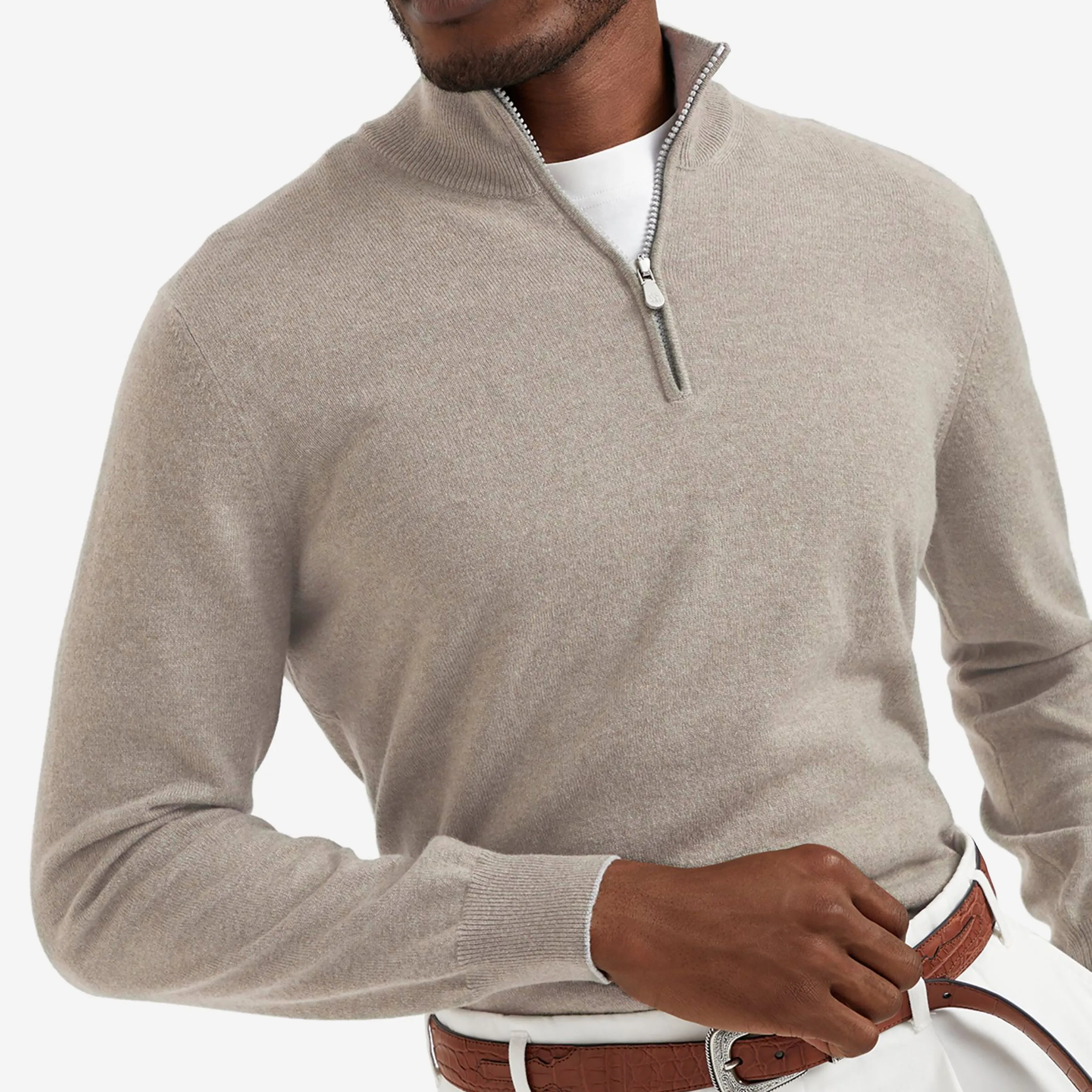 Brunello Cucinelli ZIP Cashmere Turtleneck