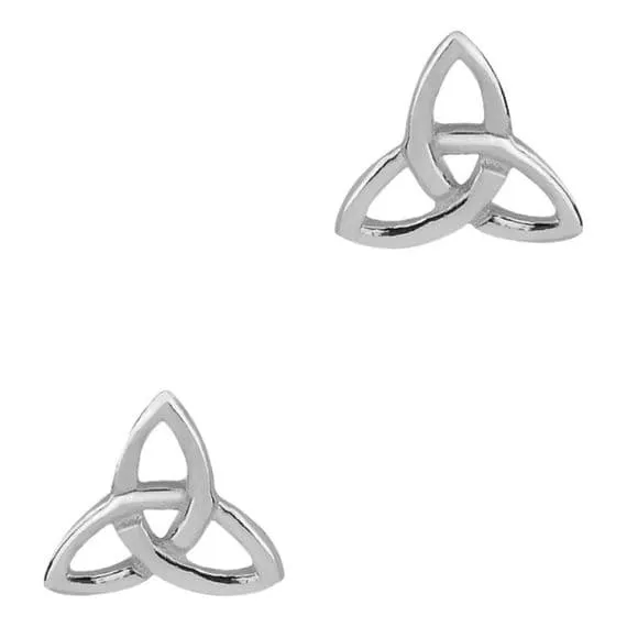 Celtic Trinity Knot Silver Stud Earrings