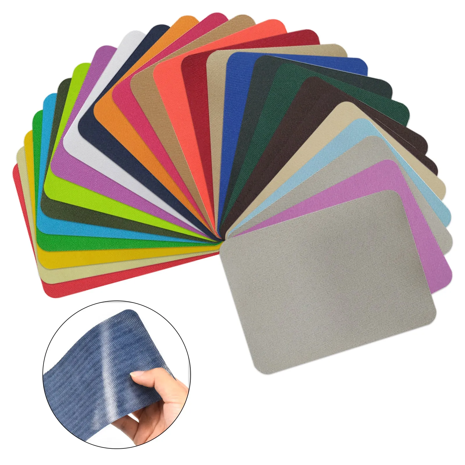 Colorful Ironon Repair Patches for Clothing Jeans Jackets 26pcs