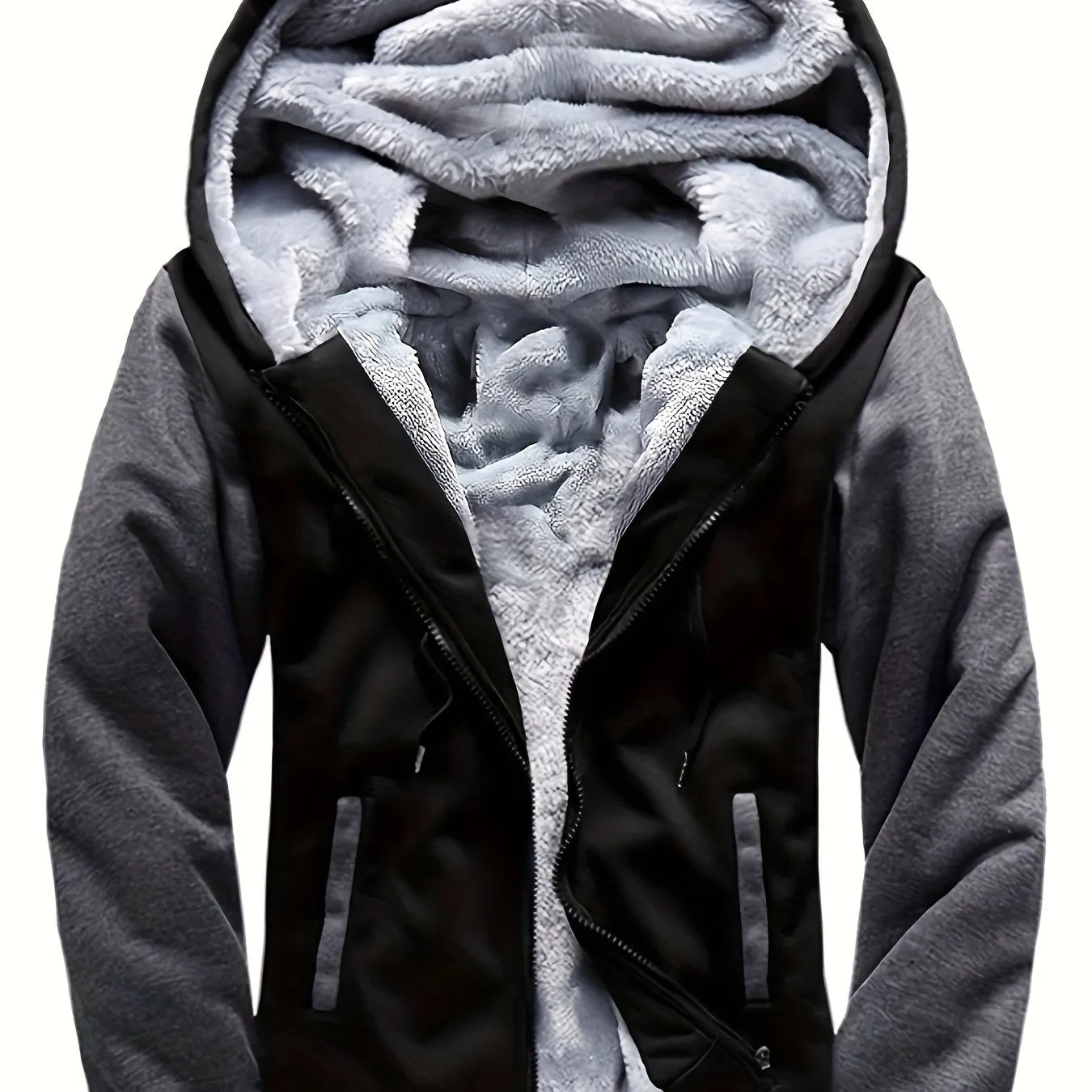 Cozy Mens Hooded Fleece Jacket Perfect FallWinter Essential