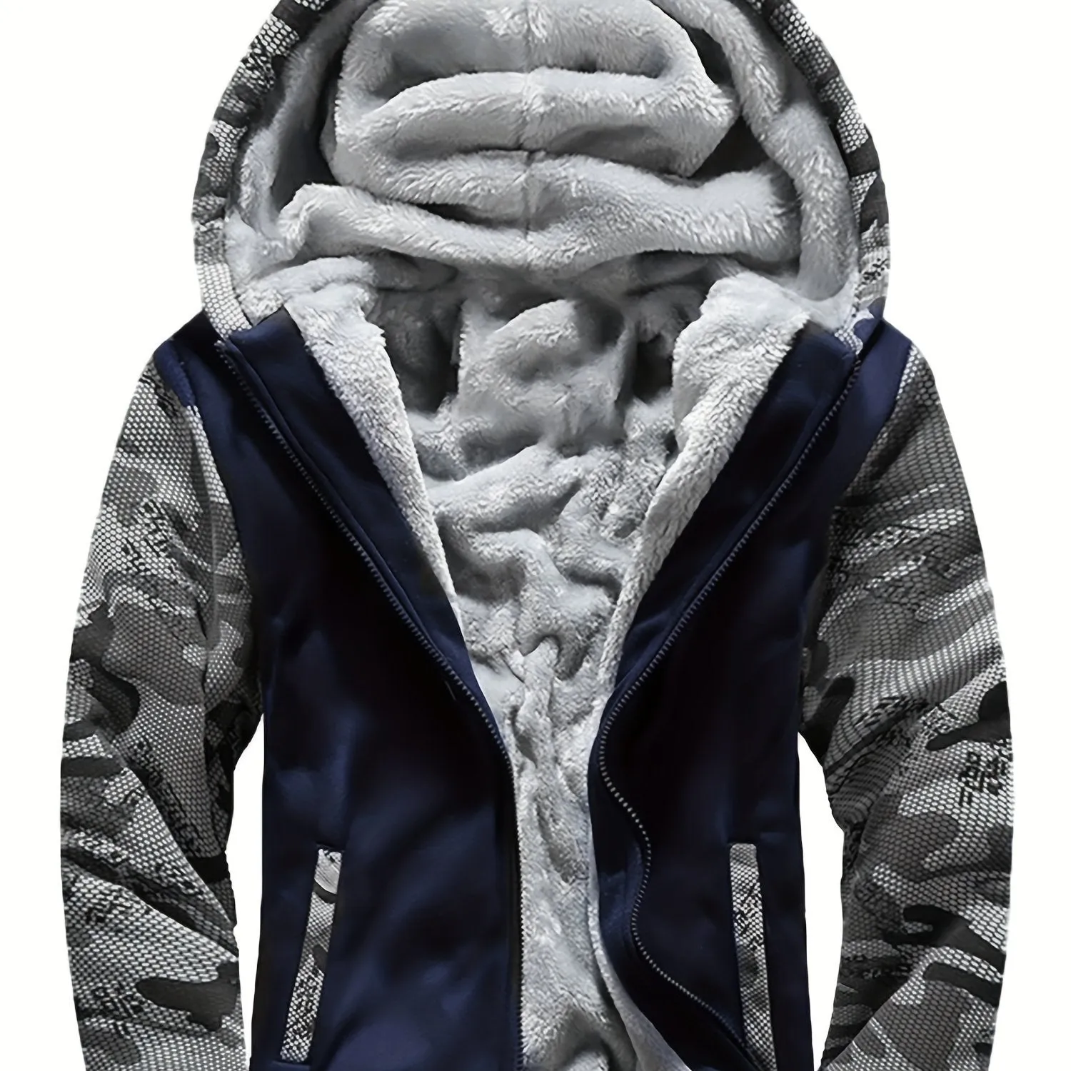 Cozy Mens Hooded Fleece Jacket Perfect FallWinter Essential