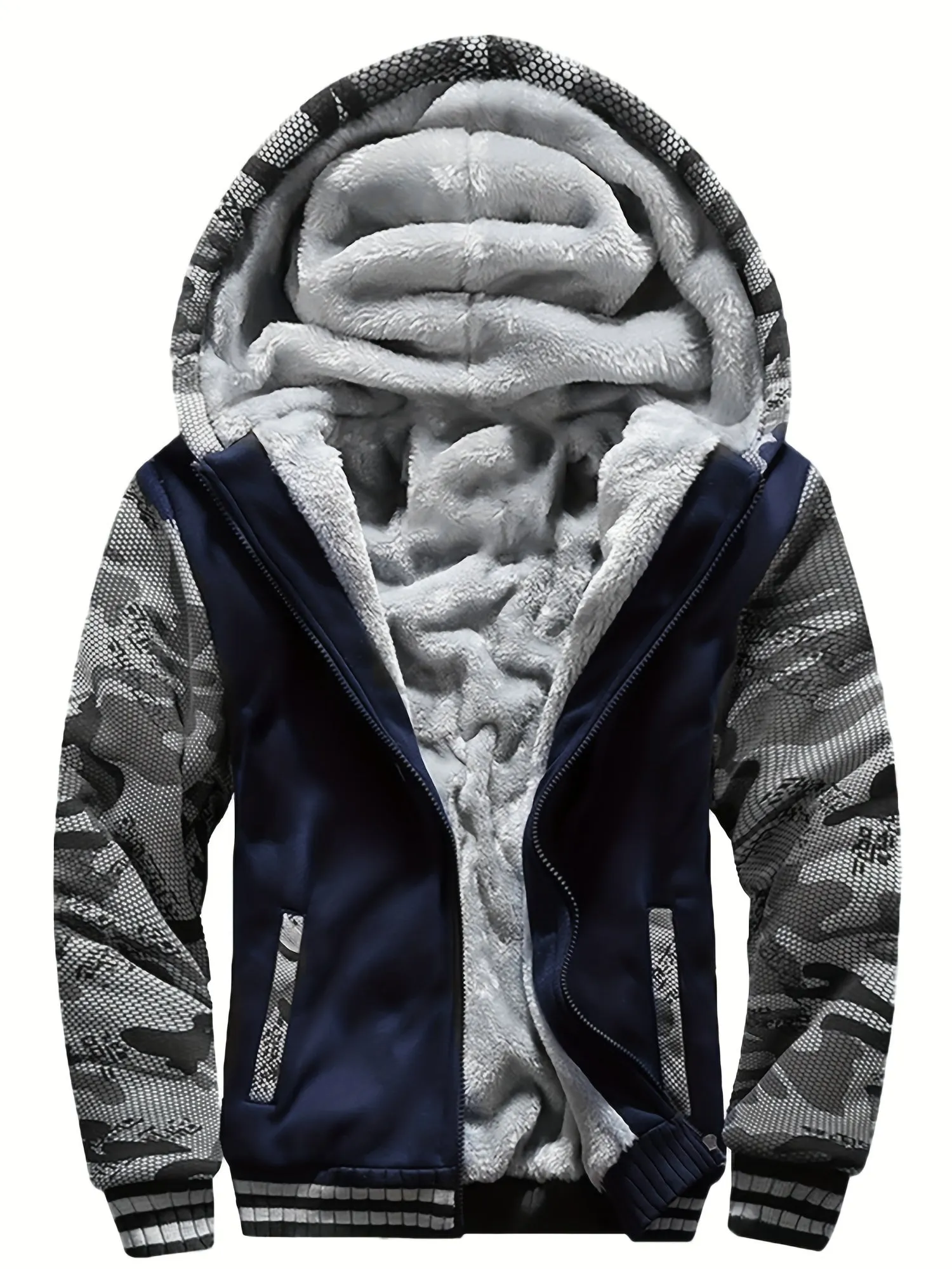 Cozy Mens Hooded Fleece Jacket Perfect FallWinter Essential