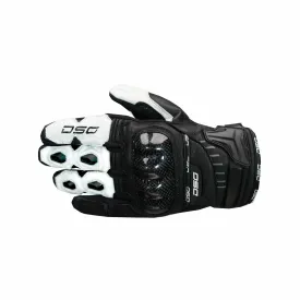 DSG Carbon X Riding Glove Black White