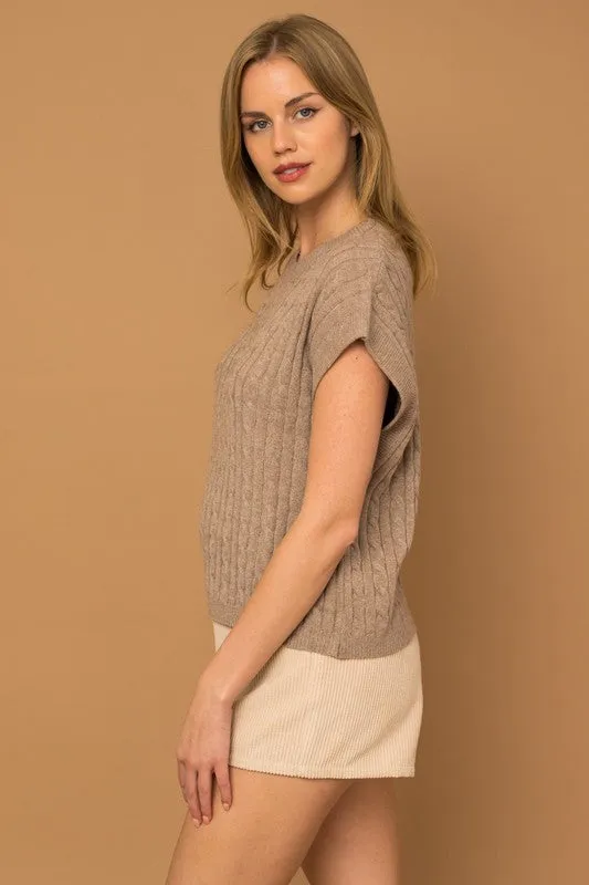 Edie Cable Knit Vest