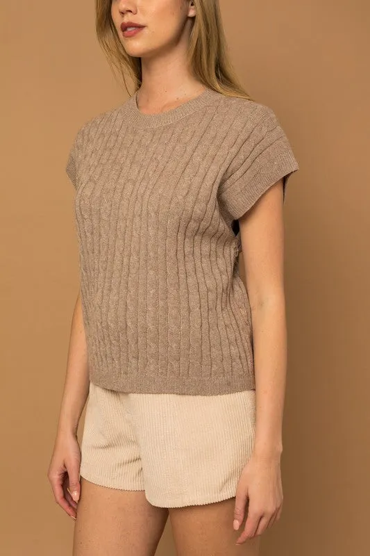 Edie Cable Knit Vest