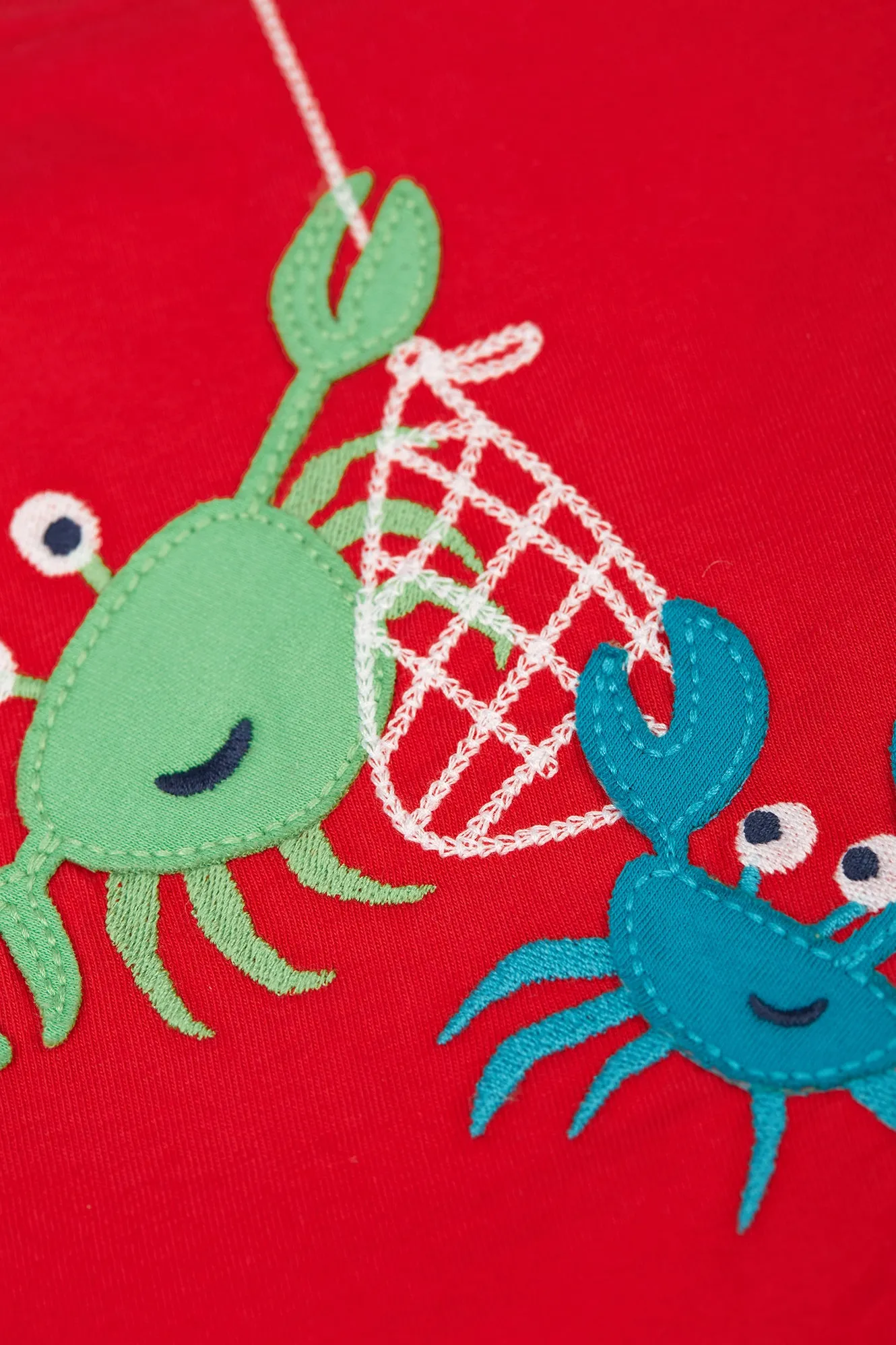 Frugi Kai T-Shirt True Red Crabs