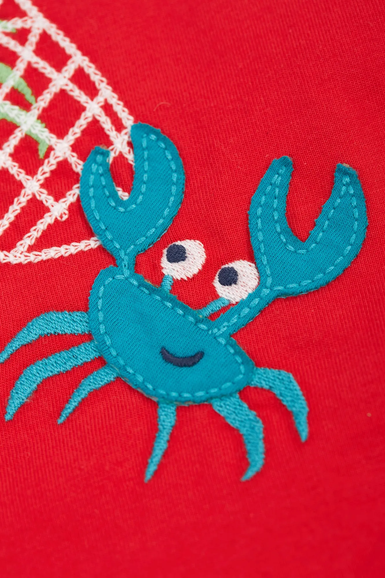 Frugi Kai T-Shirt True Red Crabs