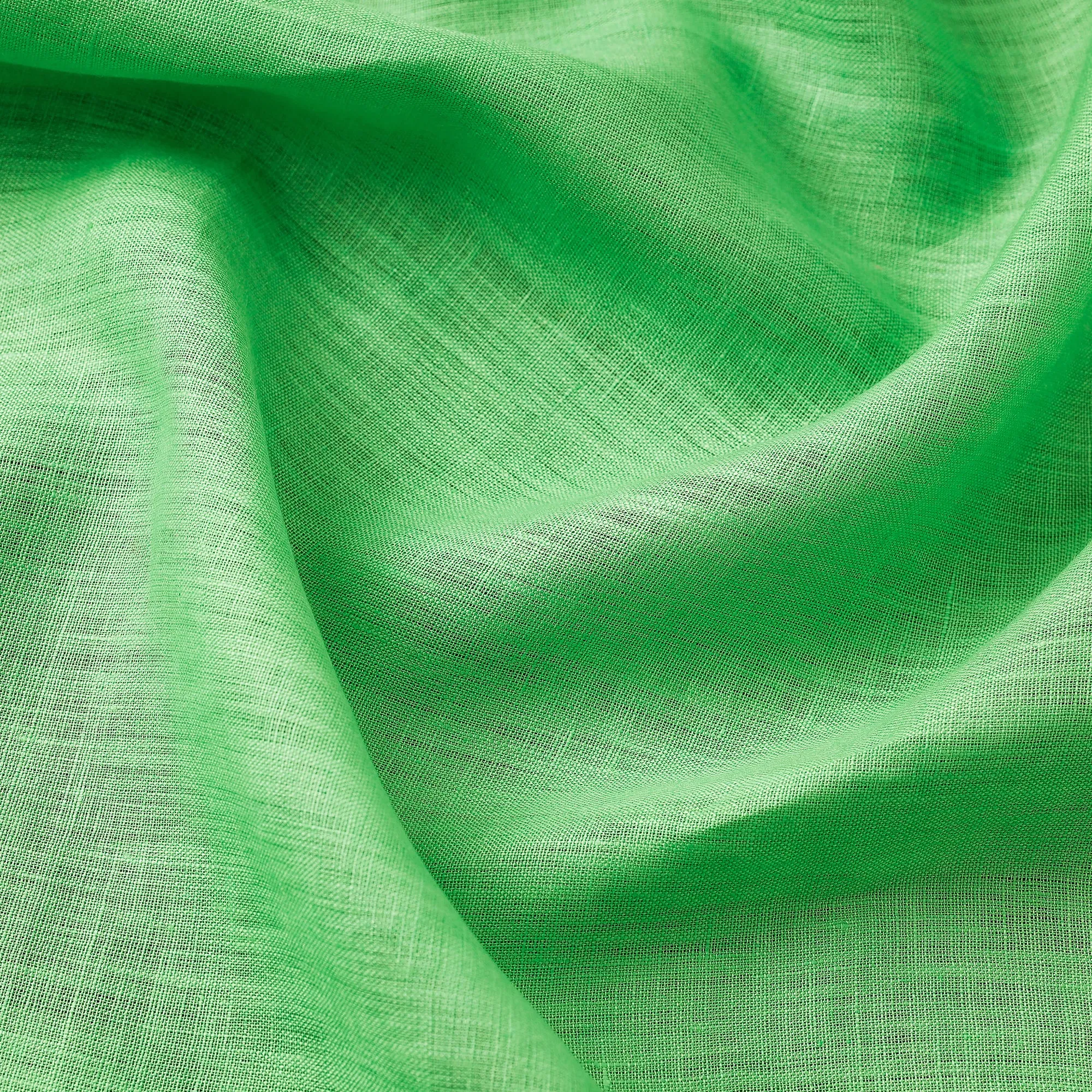 Green Bhagalpuri Handloom Pure Linen Fabric