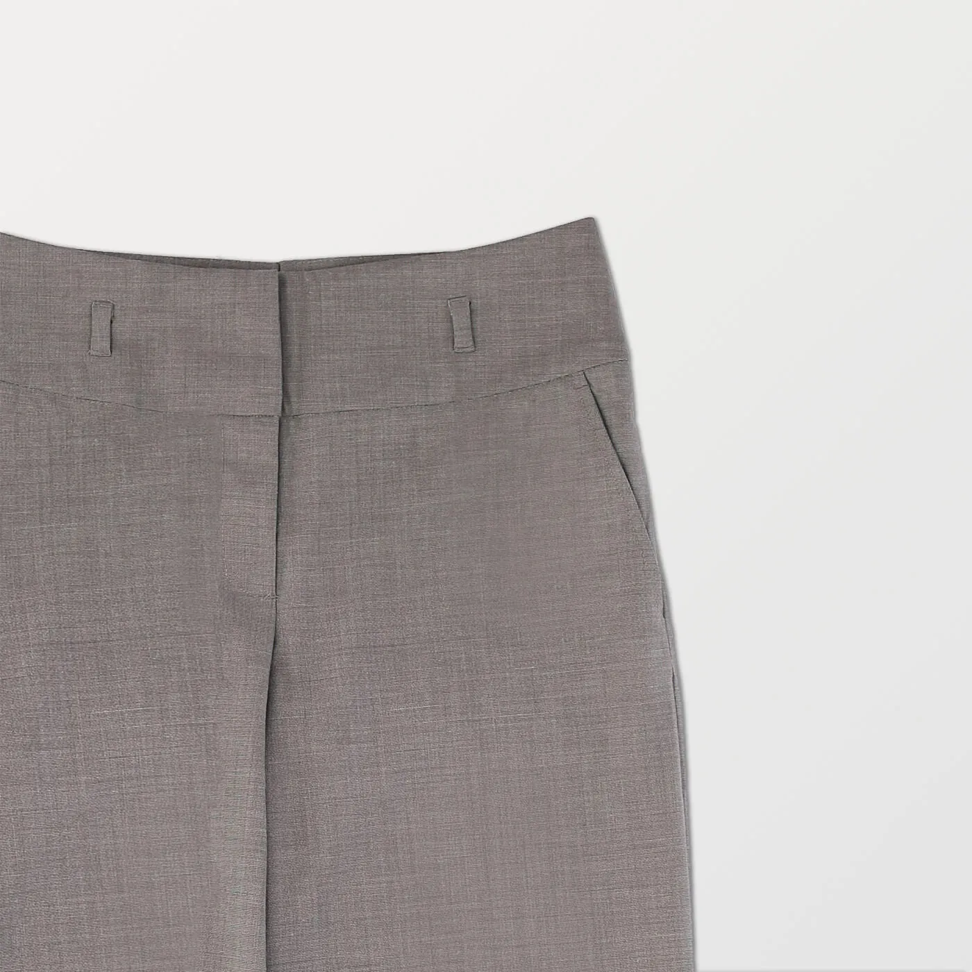 H&M Grey Textured Wide Leg Trousers