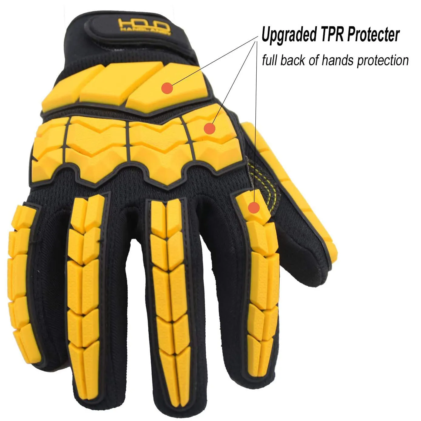 Handlandy Heavy Duty Gloves Anti Vibration TPR Impact H6354252