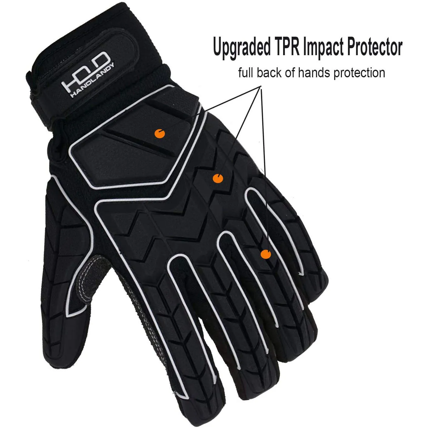 Handlandy Heavy Duty Gloves Anti Vibration TPR Impact H6354252