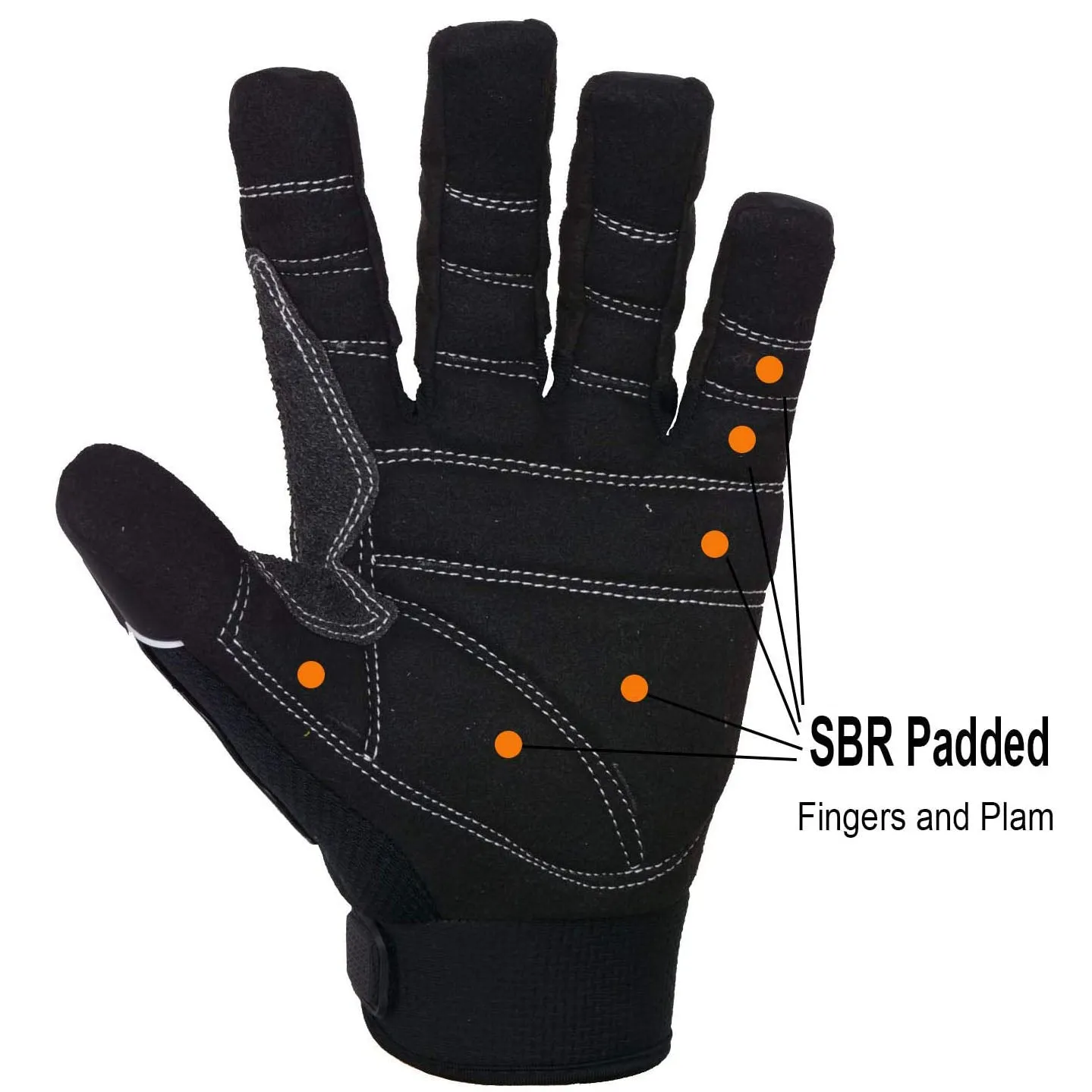 Handlandy Heavy Duty Gloves Anti Vibration TPR Impact H6354252