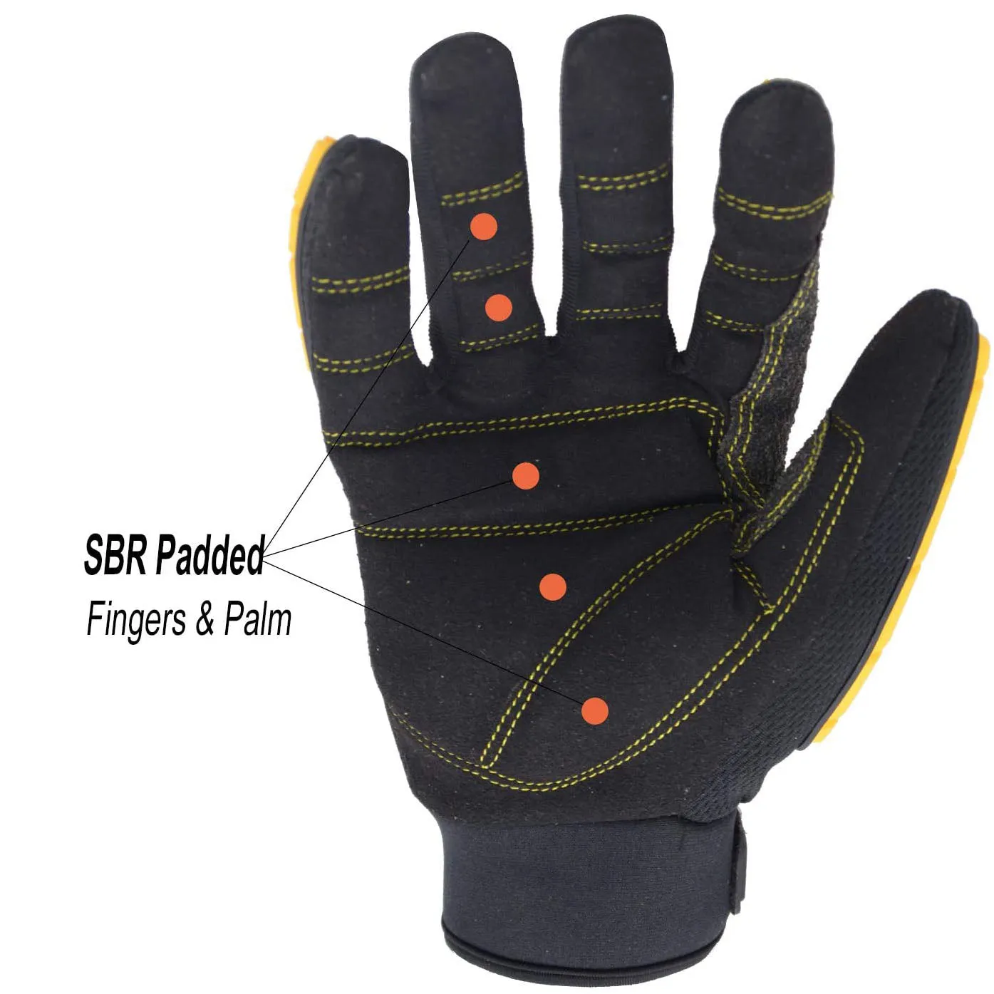 Handlandy Heavy Duty Gloves Anti Vibration TPR Impact H6354252