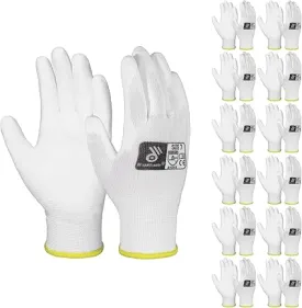 HANDLANDY PU Coated Safety Work Gloves, 6/12 Pairs Work Gloves 11171