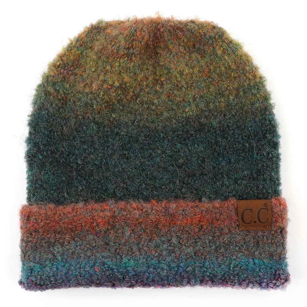 HAT2082 Multi Color Slouchy Mohair Beanie