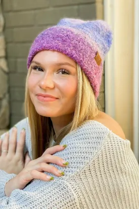 HAT2082 Multi Color Slouchy Mohair Beanie