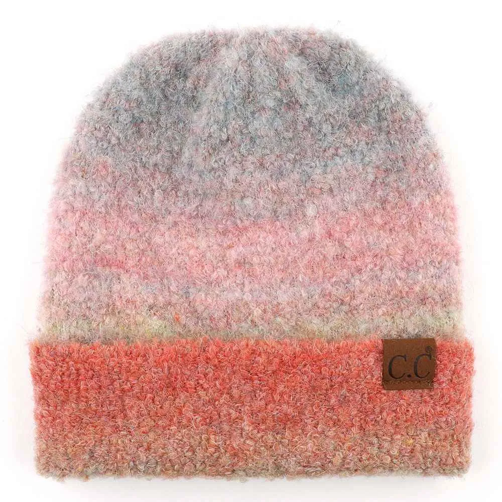 HAT2082 Multi Color Slouchy Mohair Beanie