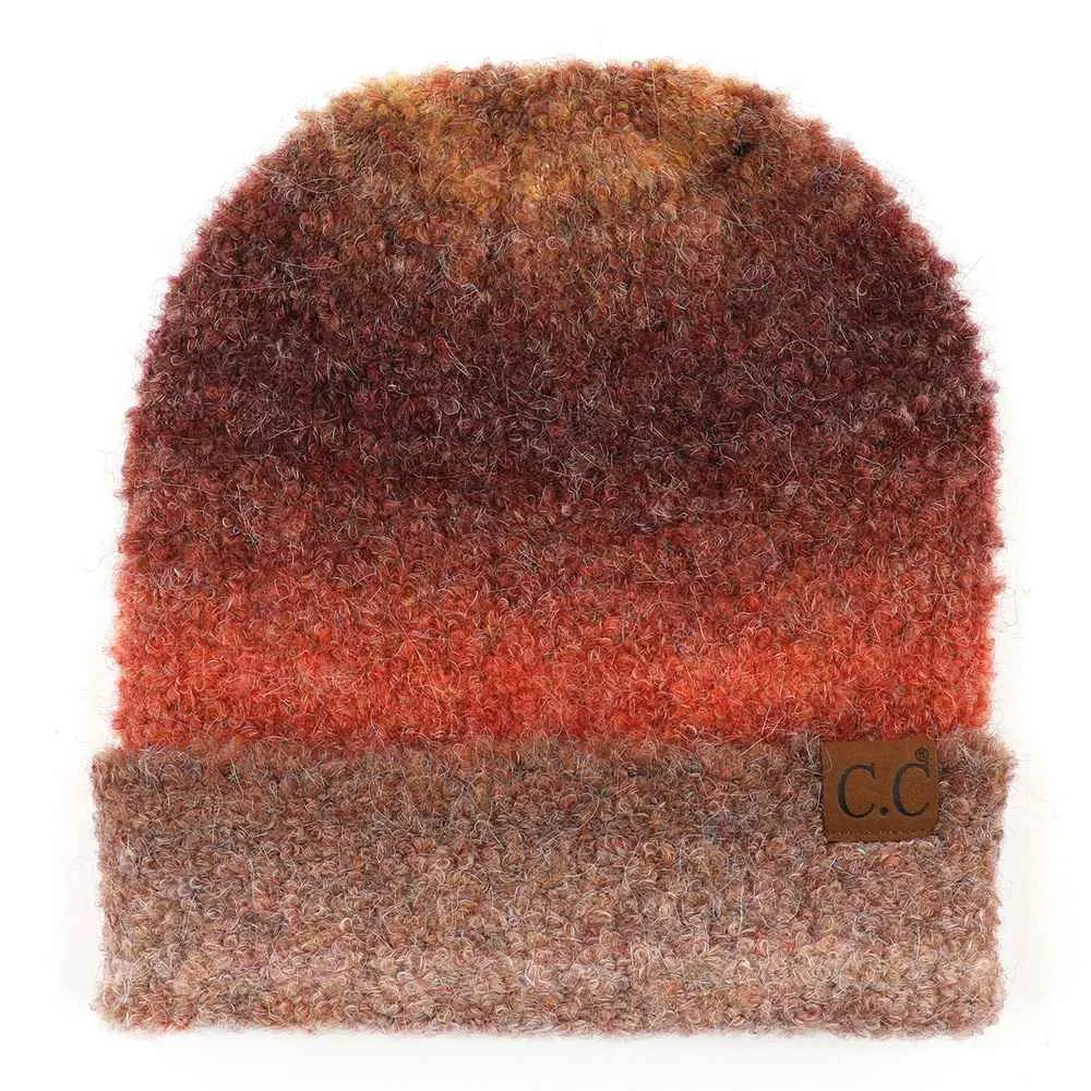 HAT2082 Multi Color Slouchy Mohair Beanie