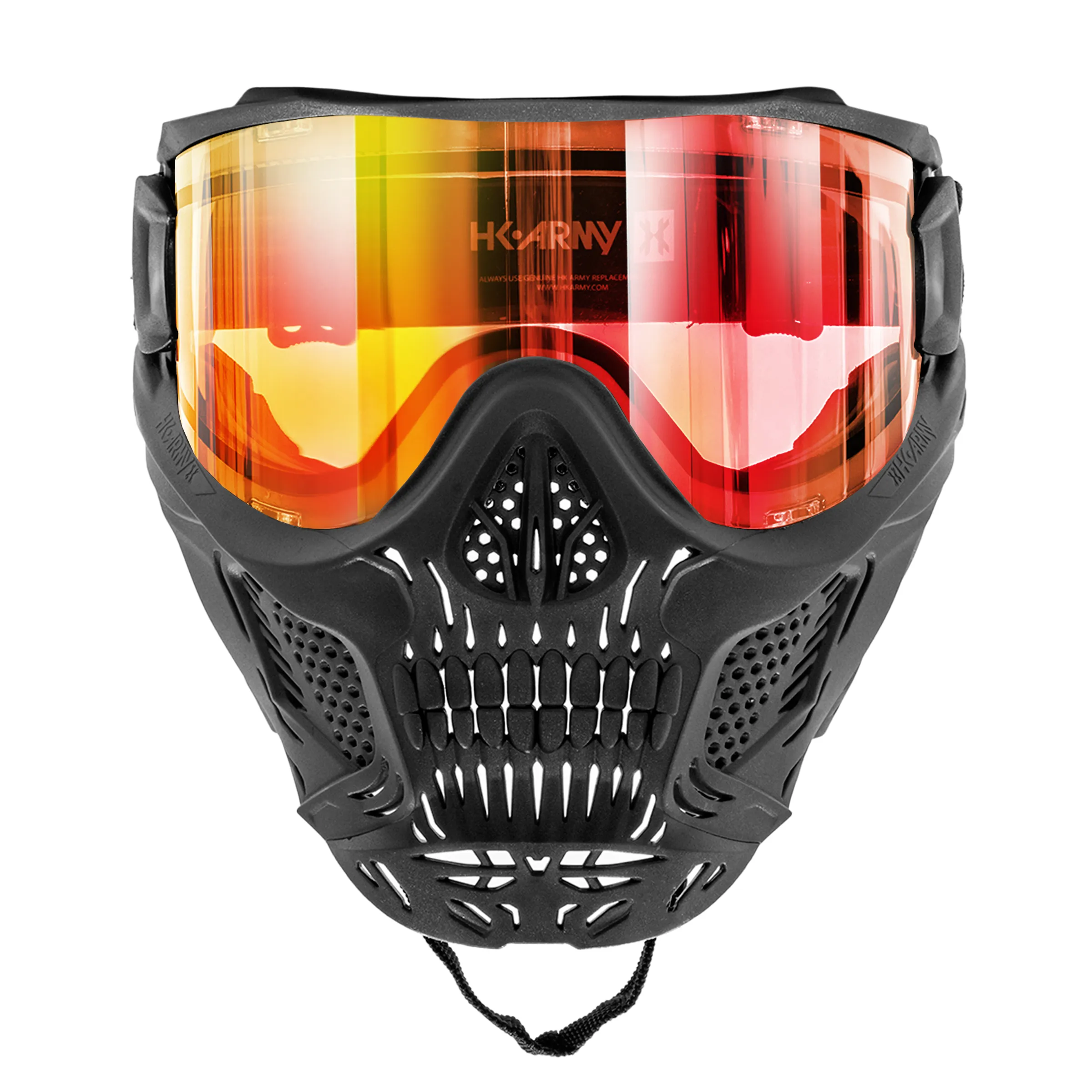 HSTL Skull Goggle "Death" - Black w/ Fire Lens