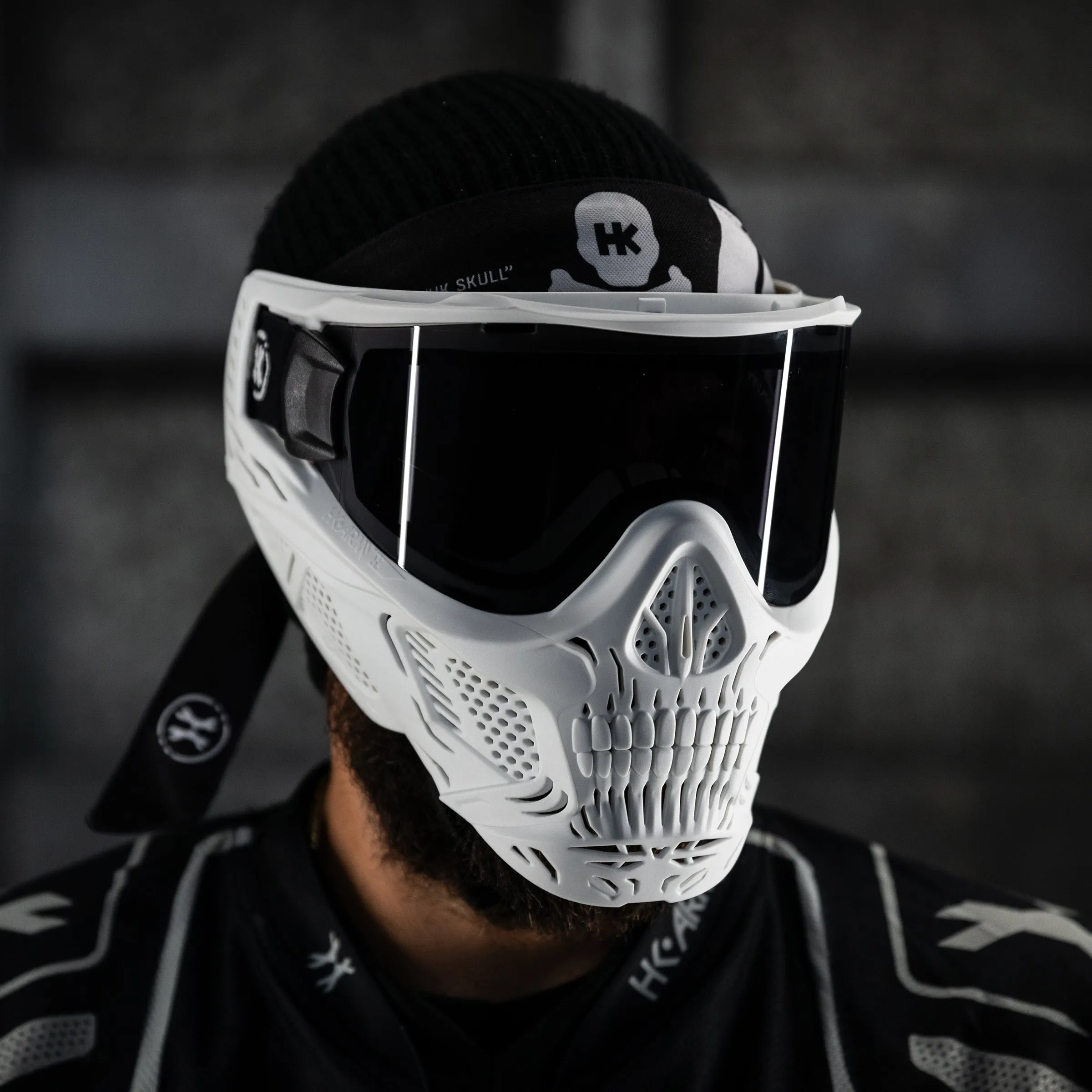 HSTL Skull Goggle "Ghost" - White w/ Smoke Lens