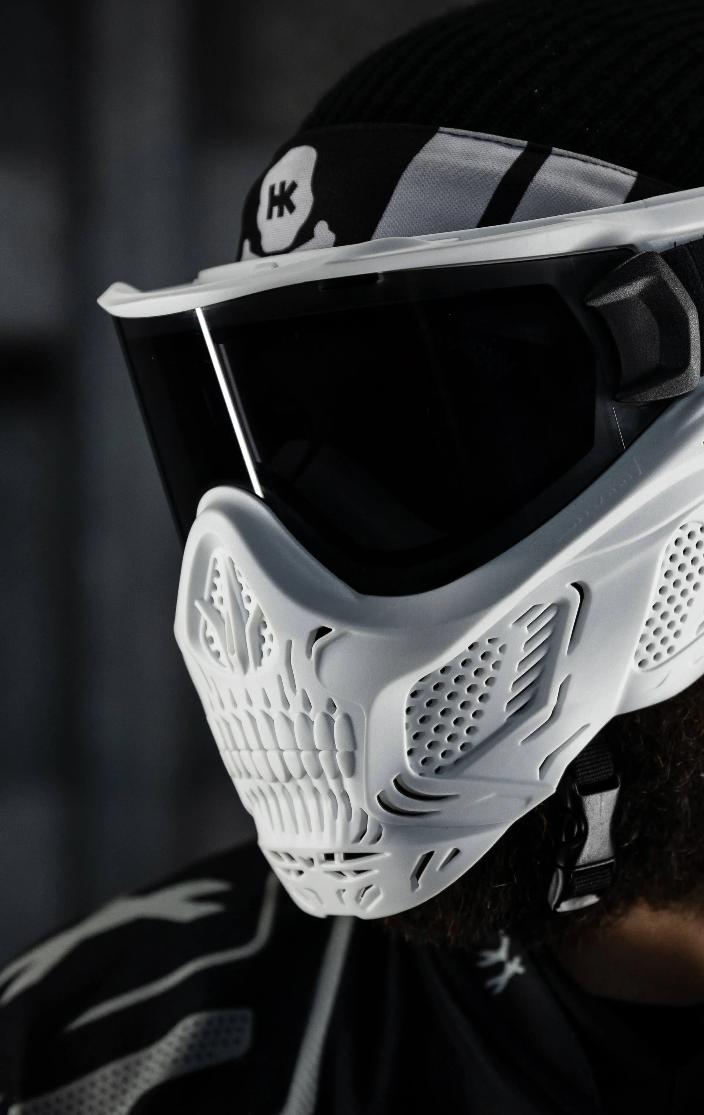 HSTL Skull Goggle "Ghost" - White w/ Smoke Lens