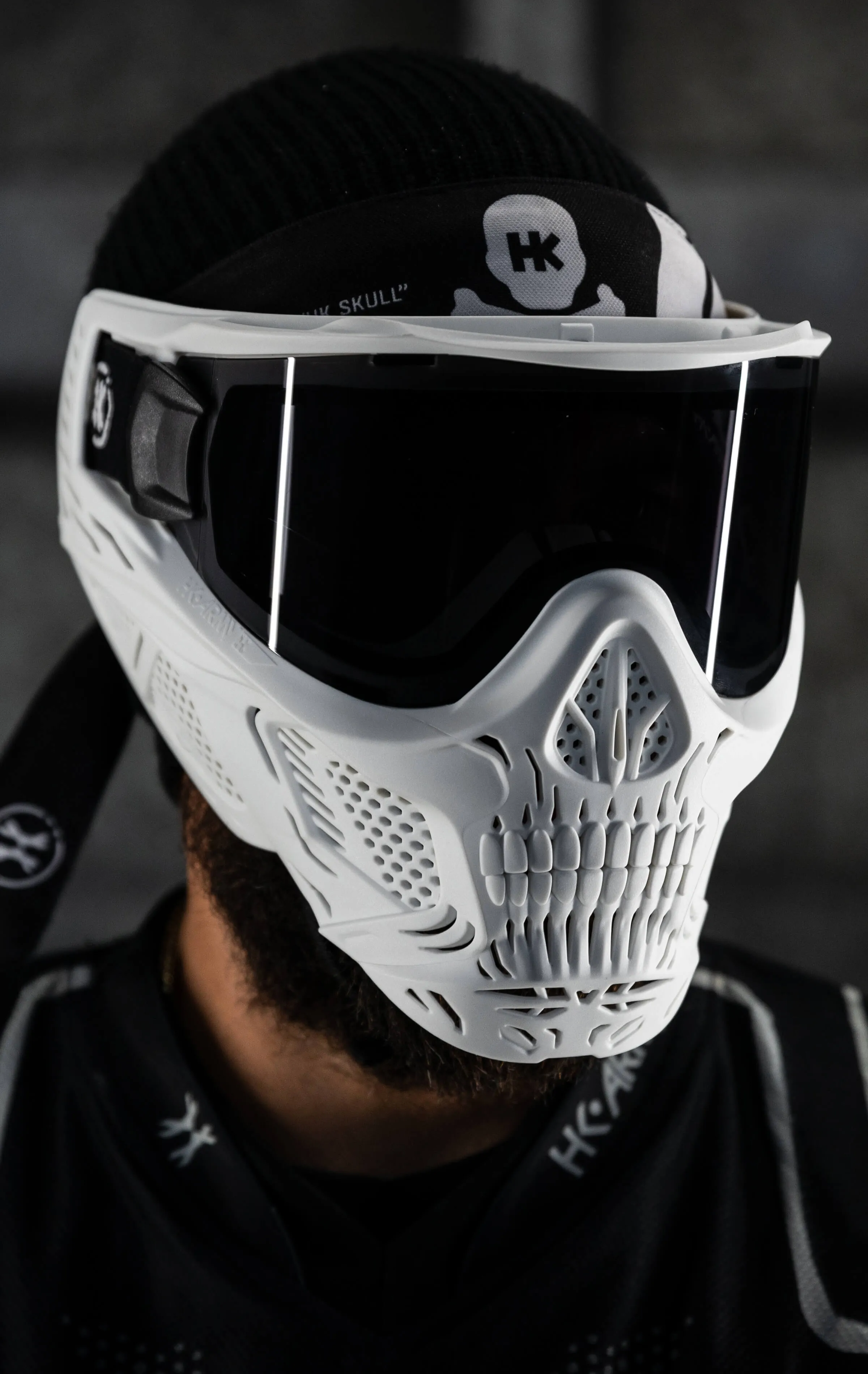 HSTL Skull Goggle "Ghost" - White w/ Smoke Lens