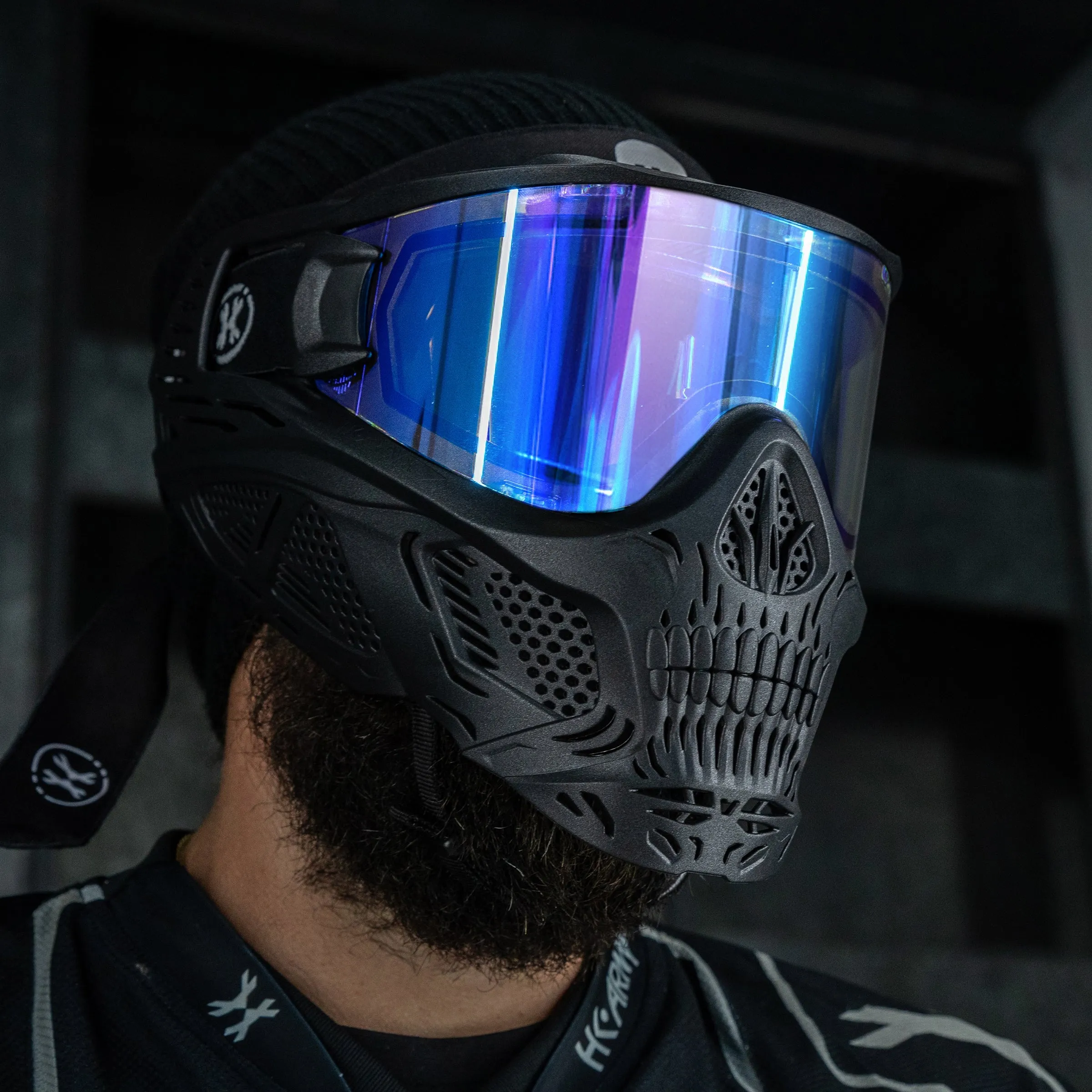 HSTL Skull Goggle "Reaper" - Black w/ Ice Lens