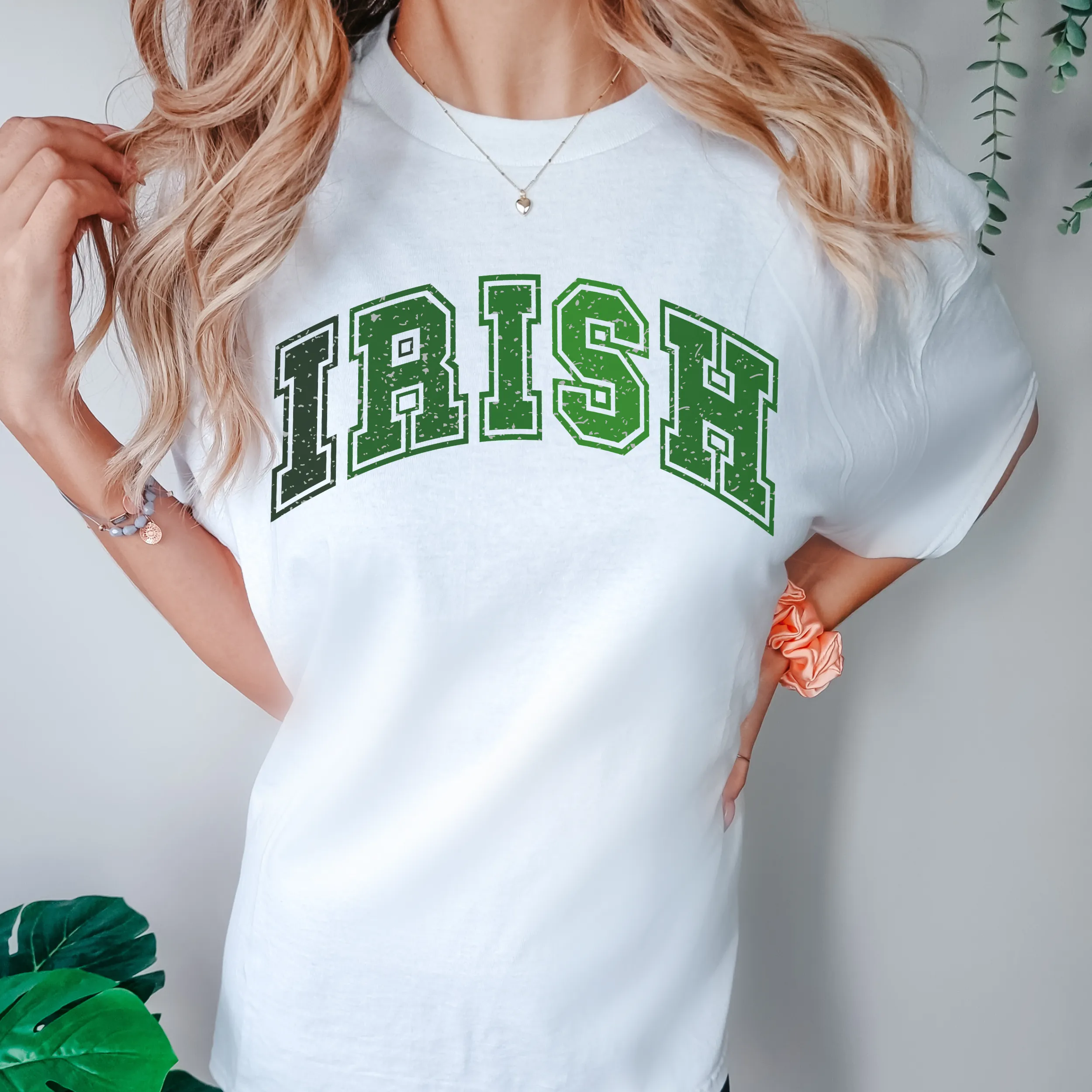 Irish Unisex Garment-Dyed Comfort Colors® T-shirt Women's St. Patrick's Day Moss, Sage, Green or White Tees