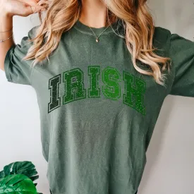 Irish Unisex Garment-Dyed Comfort Colors® T-shirt Women's St. Patrick's Day Moss, Sage, Green or White Tees