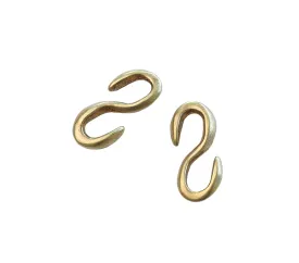 Japan Brass - "S Hook" Clasp (Solid Brass)