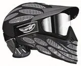 JT Spectra Flex 8 Full Head Paintbal Mask - Black Grey   Vortex II Fan