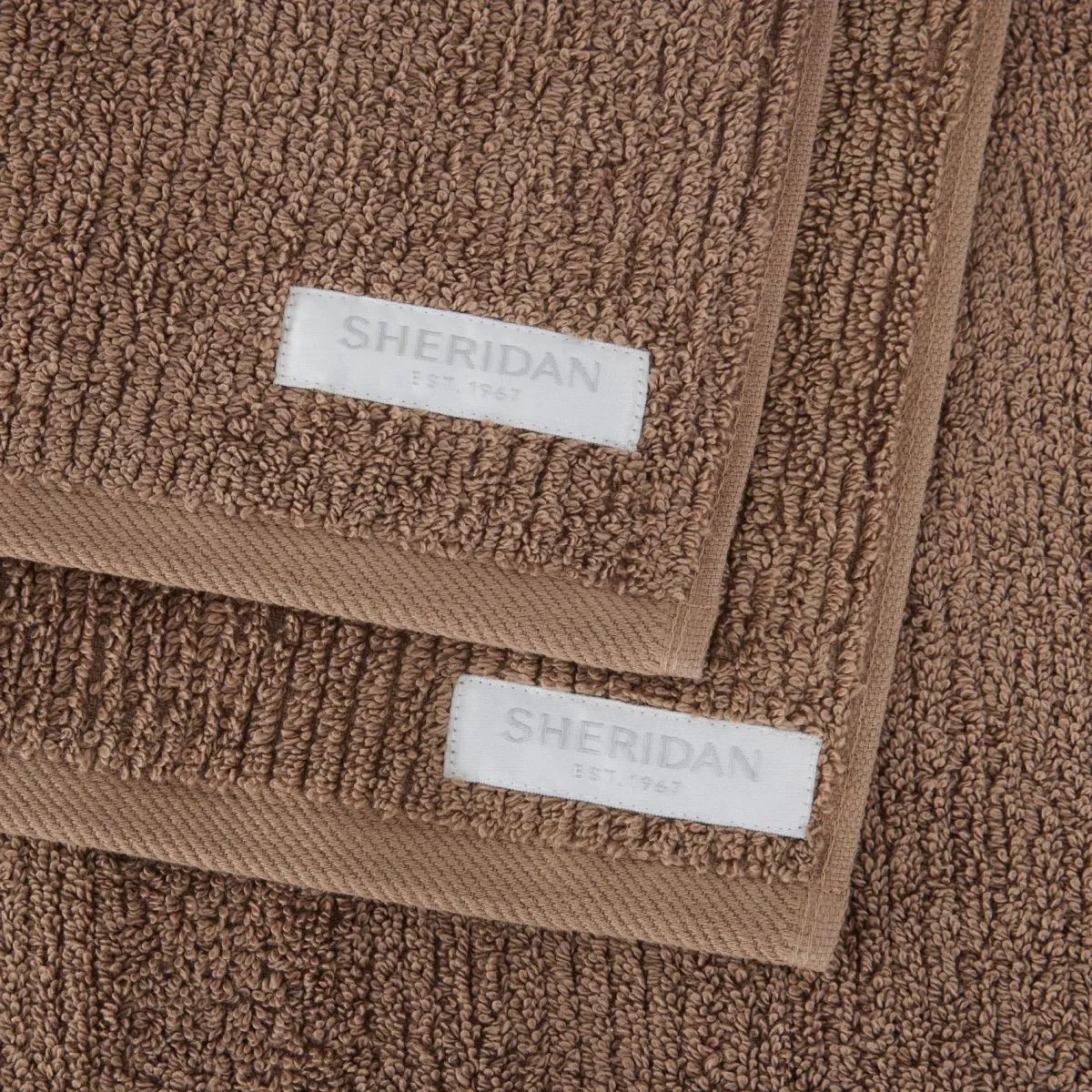 Living Textures Trenton Towel Collection by Sheridan MOCHA