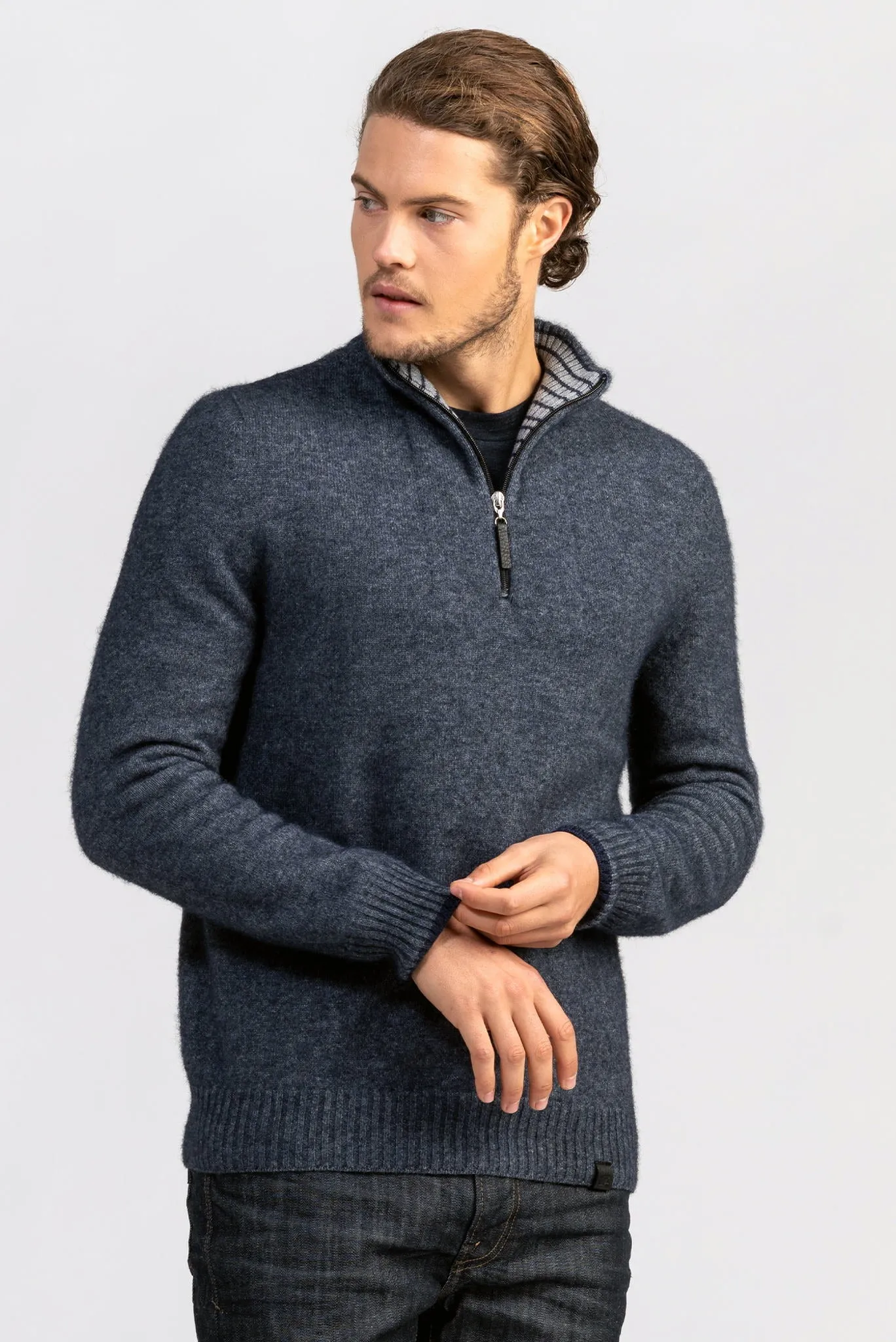 Merinomink Half Zip with Stripes