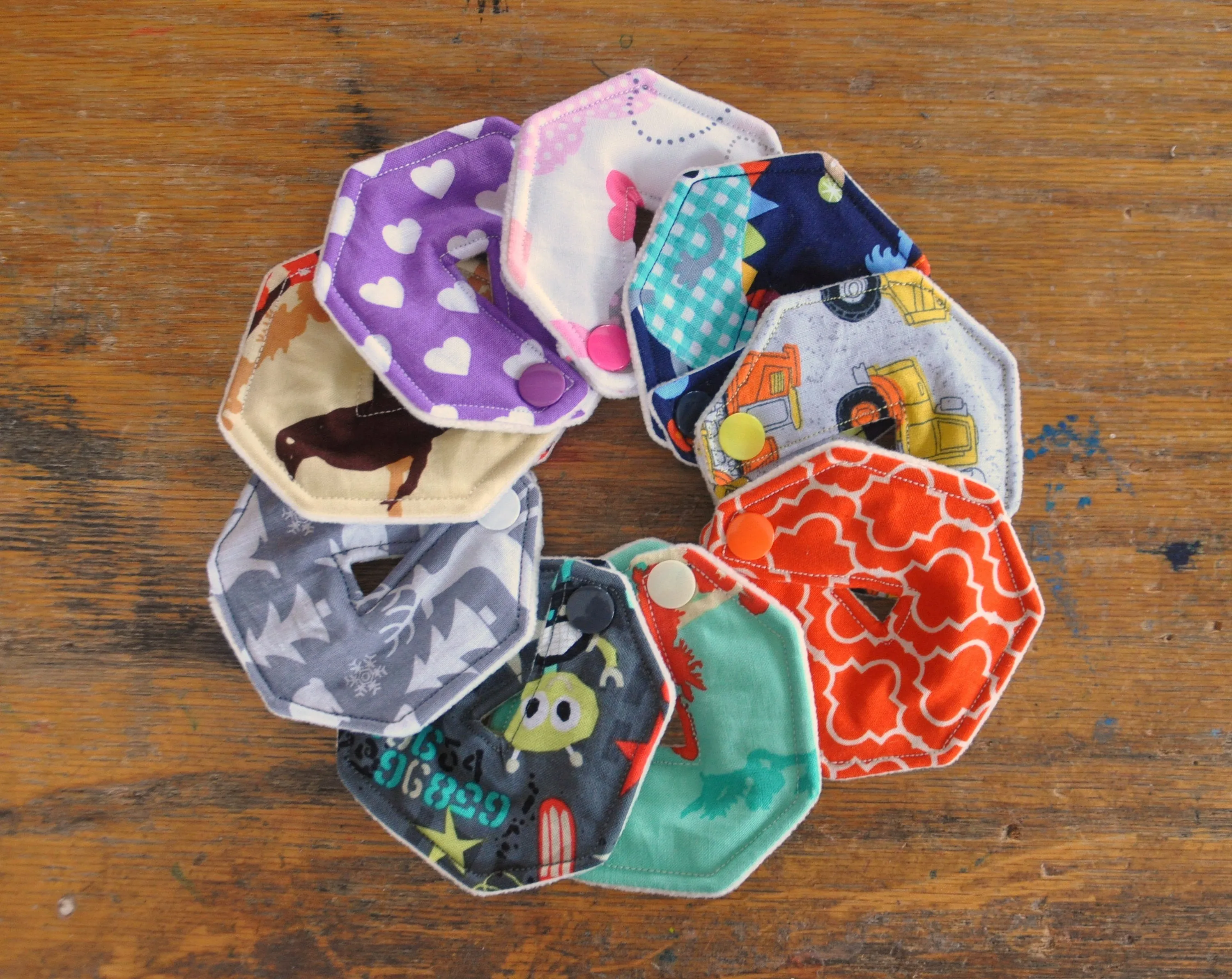 Octagonal Tubie Button Cushions - Custom Made from a fabric of your choice