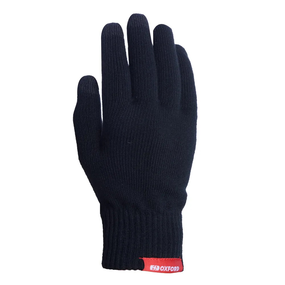 Oxford Inner Knit Men Lightweight Thermal Gloves Black