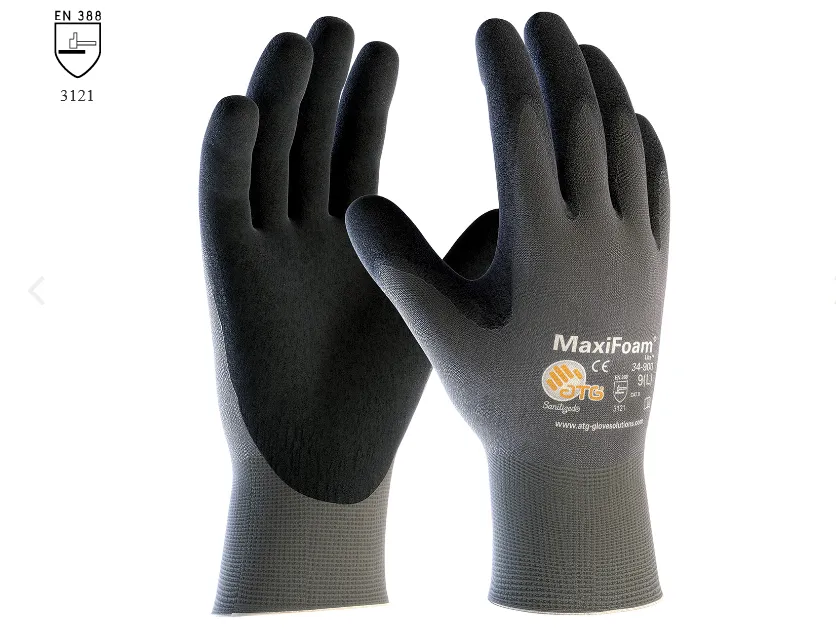 PIP ATG 34-900 MaxiFoam Lite Gloves - Nitrile Foam - Gray Color (1 DZ)