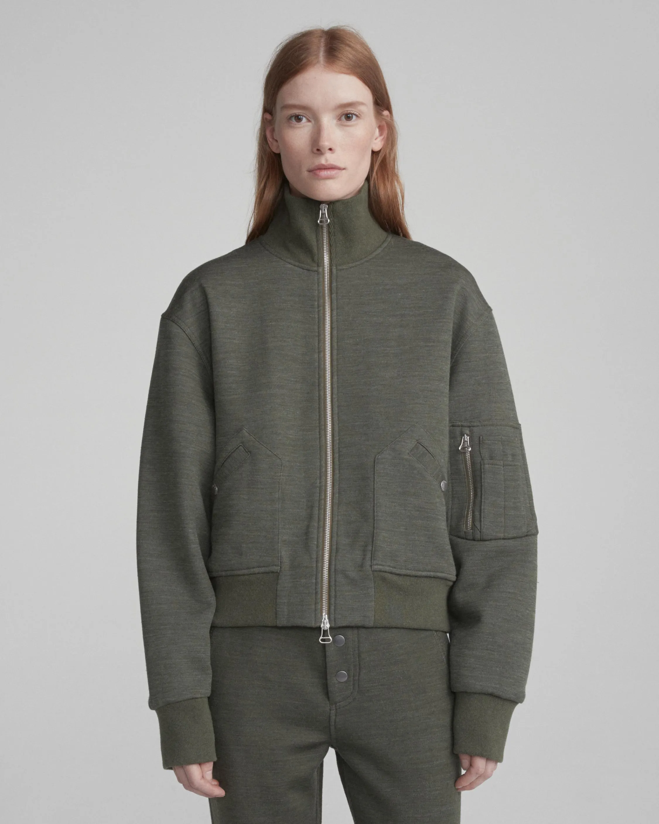 Rag & Bone Collection - Aviator Jacket Heather Green